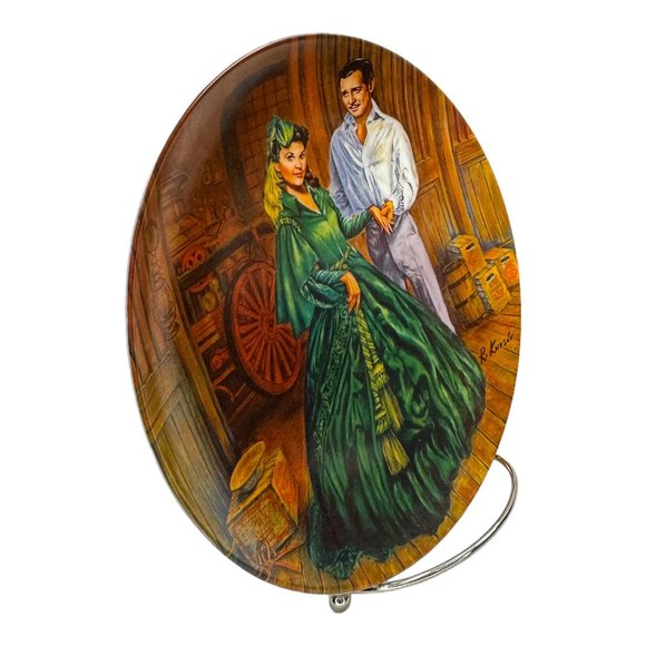 Gone With The Wind "Scarlett's Green Dress" Plate Vintage 1984 8.5" by Knowles - Picture 2 of 7